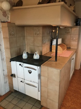 Kök, gamla vedspisen